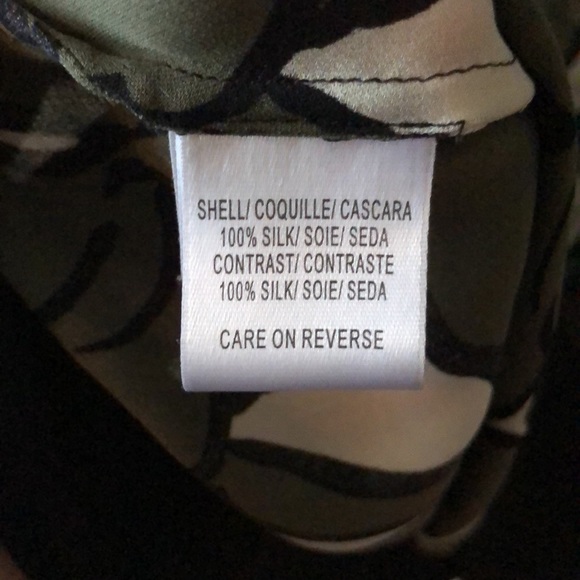 BCBGMaxazria Silk Green & Black Camisole - Picture 6 of 7